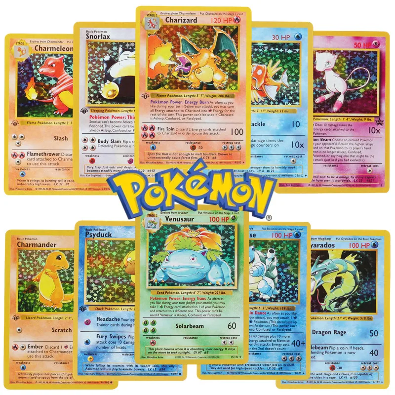 Pokemon Binder Card - 151Pcs/box 1996 First Generation Pokémon card