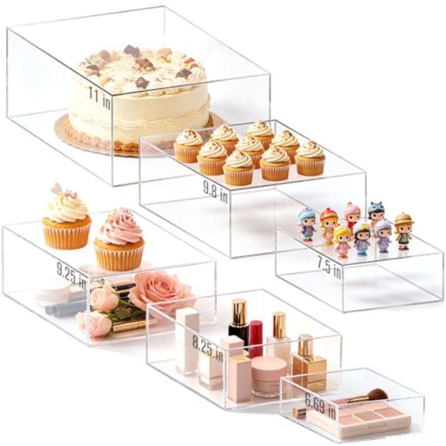 6Pcs Clear Acrylic Risers Disp - Display Risers Set recensie en prijs