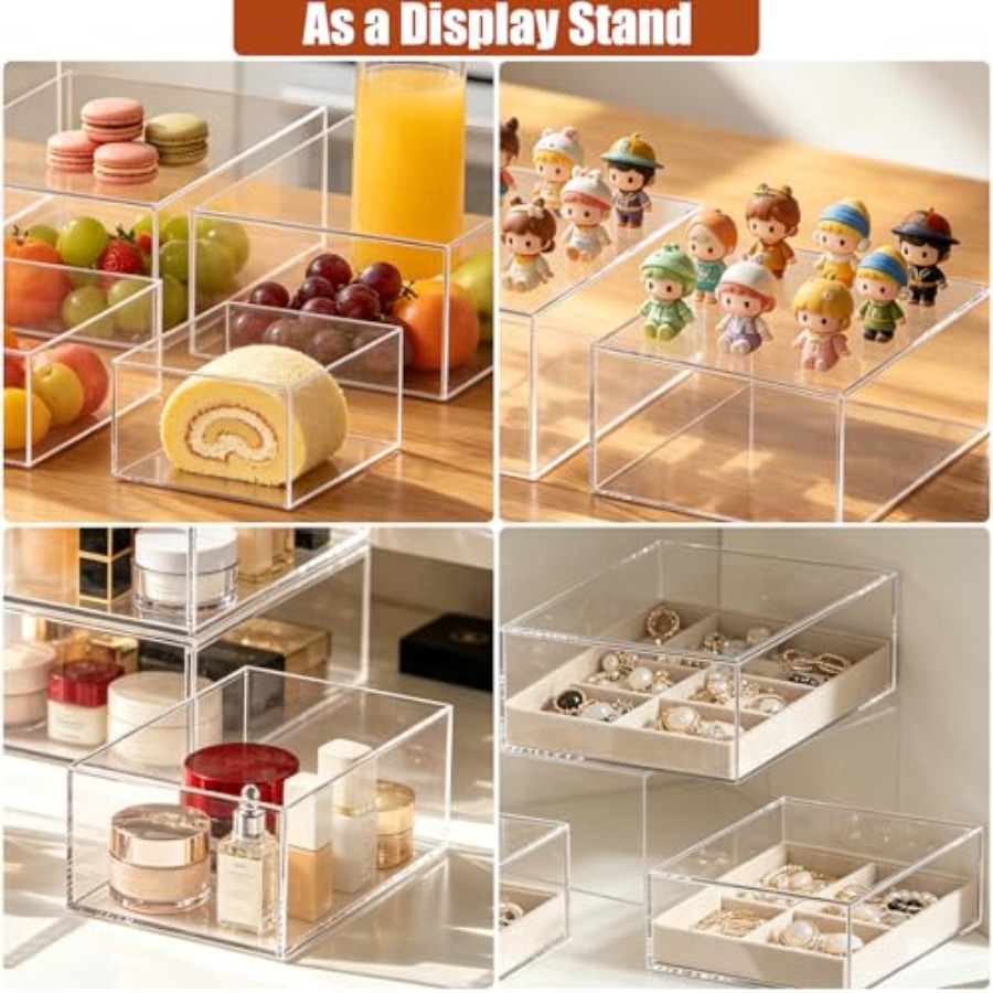 6Pcs Clear Acrylic Risers Disp - Display Risers Set recensie en prijs