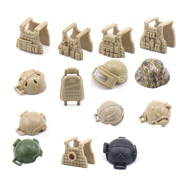 5PCS Soldier Helmet Tactical V - Lego Minifigure Holder recensie en prijs