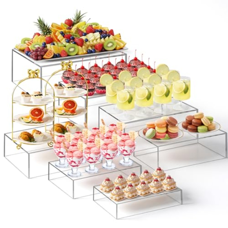 7 Pcs Extra Large Buffet Riser - Display Risers Set recensie en prijs
