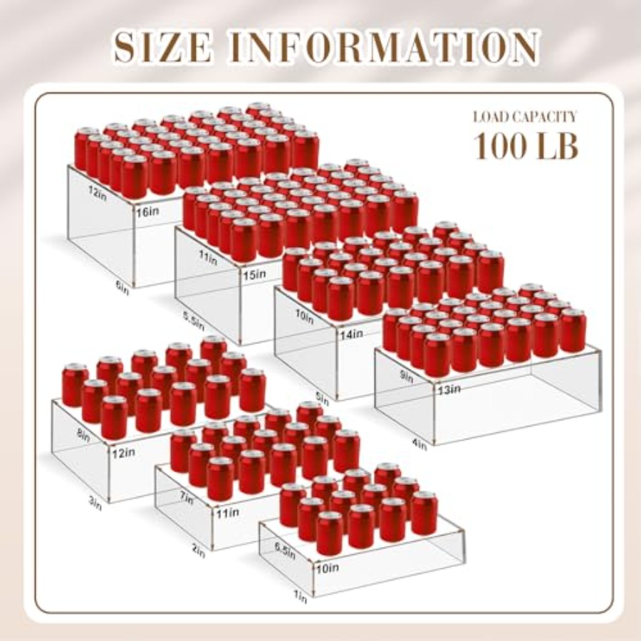 7 Pcs Extra Large Buffet Riser - Display Risers Set recensie en prijs