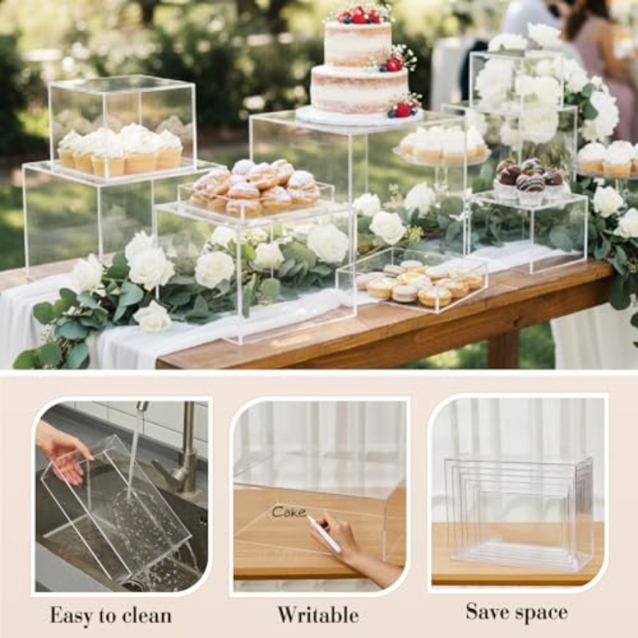 7 Pcs Extra Large Buffet Riser - Display Risers Set recensie en prijs