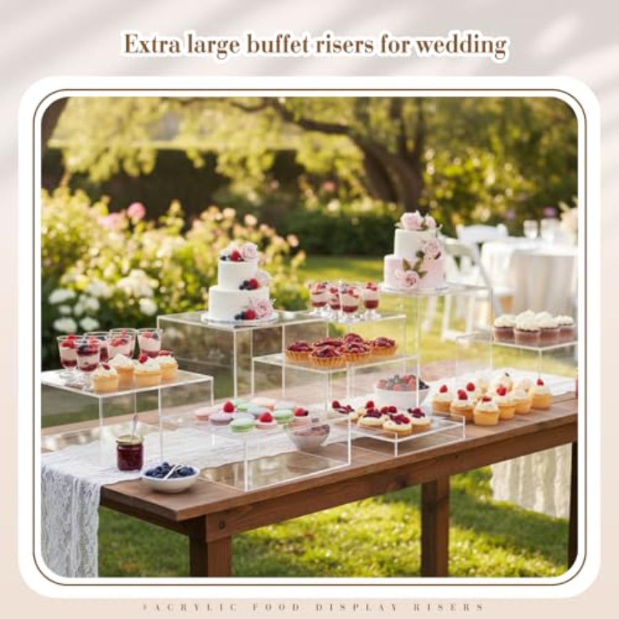 7 Pcs Extra Large Buffet Riser - Display Risers Set recensie en prijs