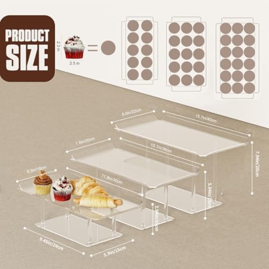3 Pack Dessert Table Display S - Display Risers Set recensie en prijs