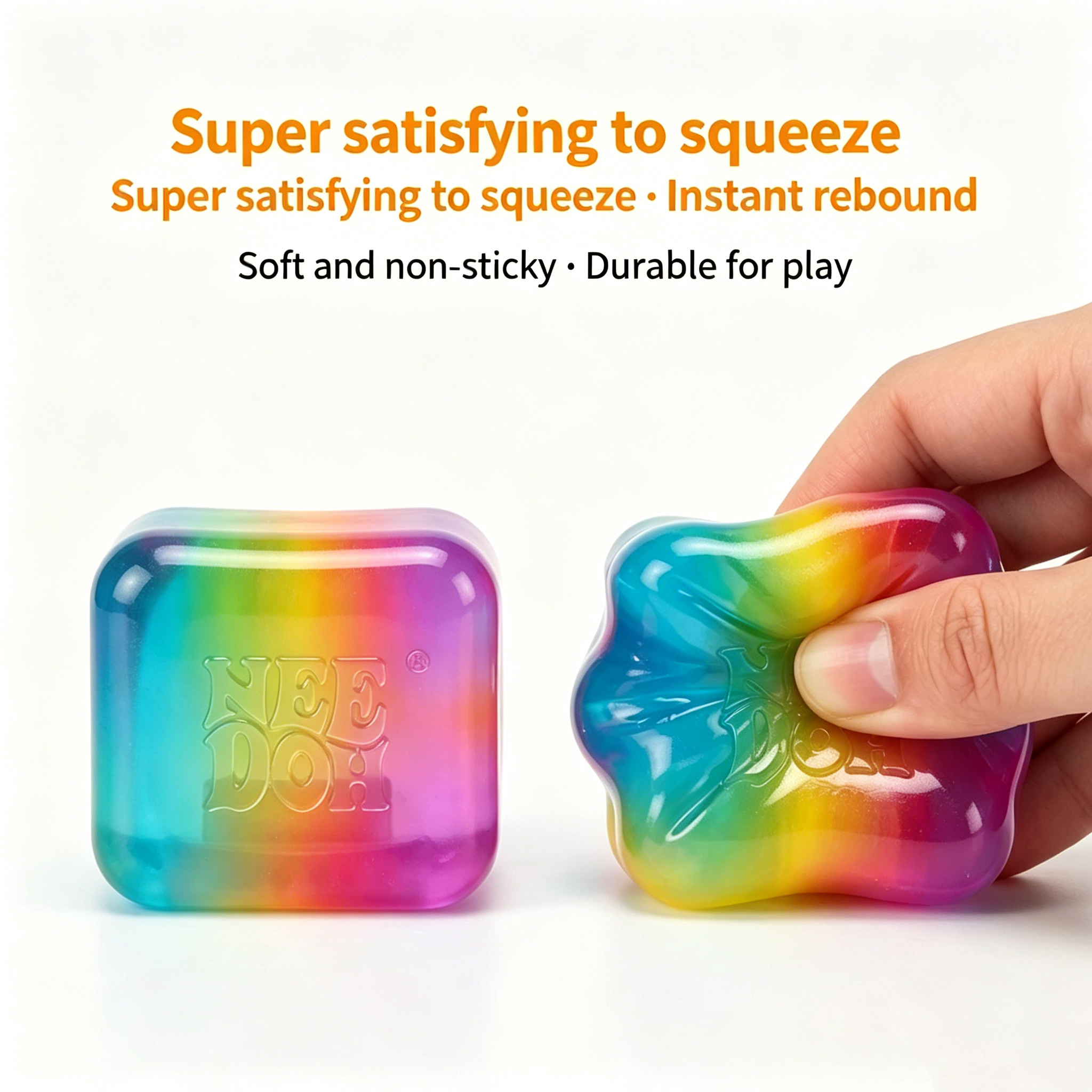 Schylling NeeDoh Rainbow Cube  - Fidget Cube Original recensie en prijs