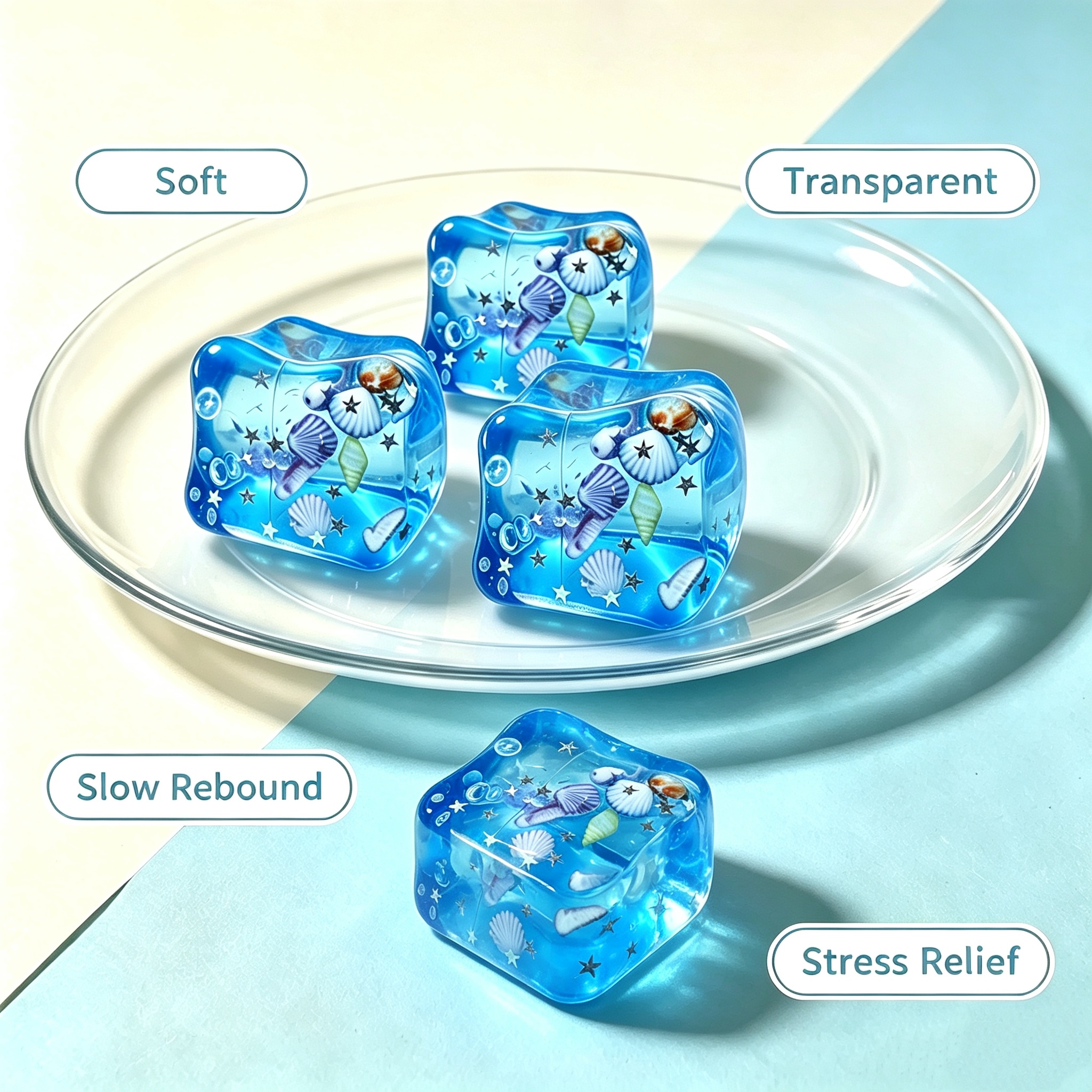 Ocean Shell Squishy Stress Bal - Fidget Cube Original recensie en prijs